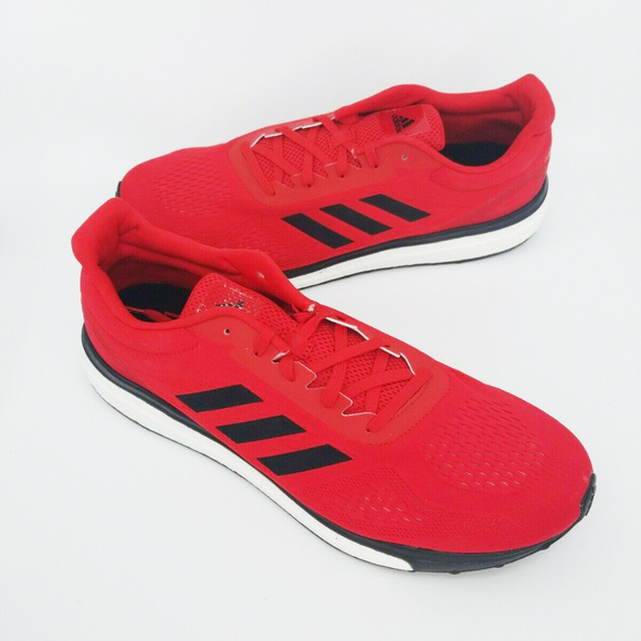 adidas Other - Adidas Mens Boost Red Black Lace Up Running Shoes
